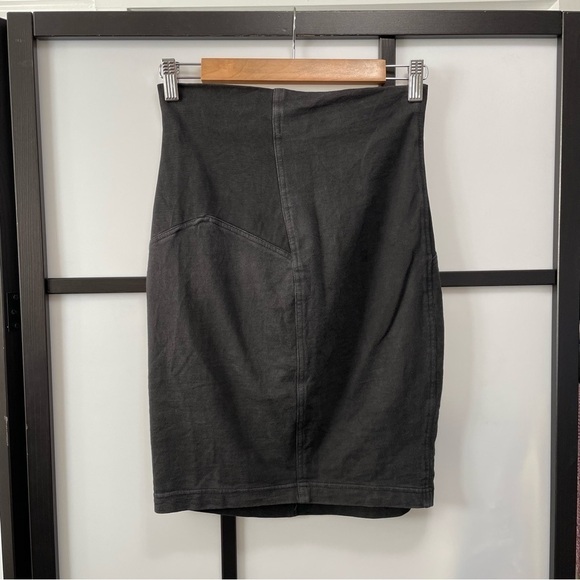 [S] True Vintage Y2K Tereza Ferraz Black & Grey Patchwork Body Con Mini Skirt - Picture 2 of 9